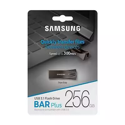 Samsung Bar Plus 256GB USB 3.1 Flash Drive 300MB/S Memory Stick Pen Drive Laptop • $91.95