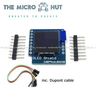 Small OLED 0.66  I2C LCD 64x48 Display SSD1306 Tested - Arduino WeMos ESP8266 D1 • £6.85