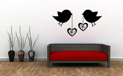 Love Birds Heart Iconic Wall Decal Sticker Home L10 • £7.99