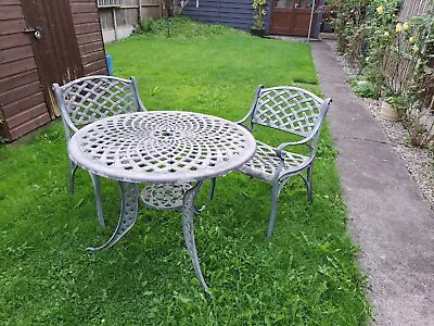 £115 • Buy Cast Aluminium Garden Table Outdoor Patio Bistro Dining Set.