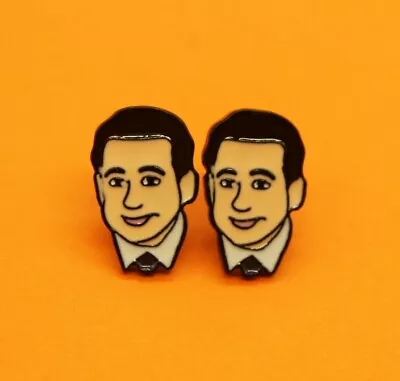 MICHAEL SCOTT STUD EARRINGS Cute Novelty Sesh Cool The Office TV Show Dwight  • $10.95