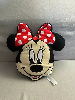 Disney Minnie Mouse Face Cushion Pillow Soft Toy • £8.99