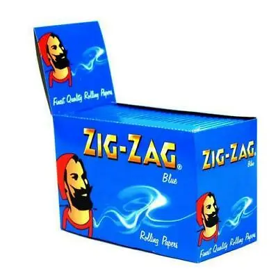 ZIG ZAG BLUE STANDARD Regular Slim Cigarette Rolling Paper - 1 5 10 25 50 100 • £2.89