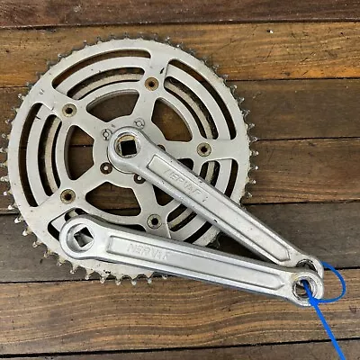 Vintage Nervar Crank Set 170 Mm 54t Double France 9/16 English Race Alloy 70s • $59.49