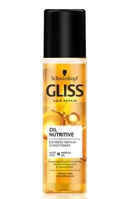 Schwarzkopf Gliss Hair Repair Oil Nutritive Spray Conditioner For Dry/damaged  • £8.65