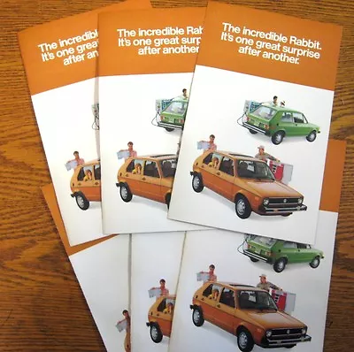 1978 VW Volkswagen Rabbit Dealer Sales Brochure LOT (6) Pcs MINT • $4.99