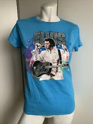 Elvis Presley 35th Anniversary Concert 2012 Women’s Med Blue T-shirt Graceland • $14.99