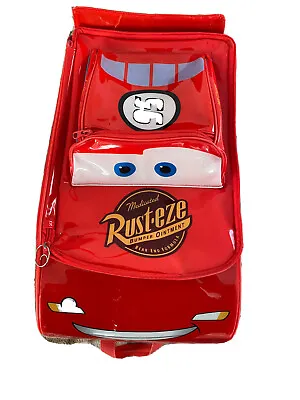 Disney Cars Lightning Mcqueen Kids Suitcase Bag Hand Luggage Roller Bag Red • $55