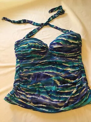 Magic Suit Swim Top~16DD~Tankini~Blue/Purple~Neck Tie~Fully Lined~VGC! • $22.95