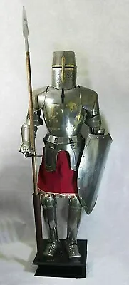 Full Size 6 Feet Knights Templar Suit Of Armour Medieval Roman Armor Statue • $917.66