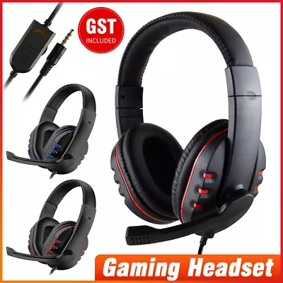 Gaming Headset Headphone With Microphone Volume Wired For PS4 PS5 XBOX SWITCH • $17.19