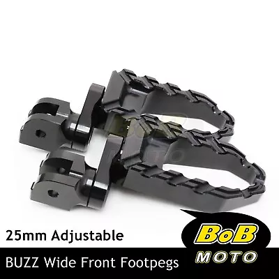 For Suzuki Boulevard M109R 06-20 19 18 BUZZ 25mm Extend Front Foot Pegs BLACK • $53.34