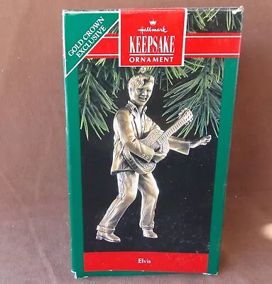 Elvis Brass Plated Hallmark Keepsake Ornament 1992 • $4.99