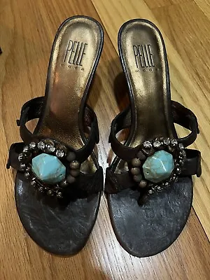 Pelle Moda Mule Sandal - Chocolate Calf Helena • $12