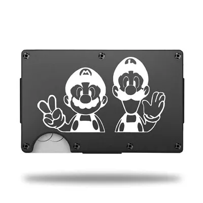 Custom Laser Engraved Wallet - VIDEO GAMES SUPER MARIO LUIGI - GREAT GIFT WALLET • $22