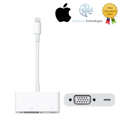 Genuine APPLE LIGHTNING TO VGA ADAPTER FOR IPhone IPad PRO Mini IPod Touch • £19.99