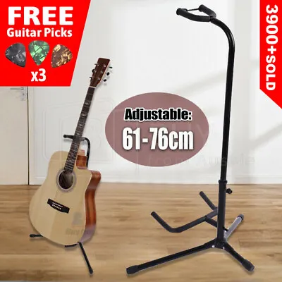 $21.99 • Buy New Folding Electric Acoustic Bass Tripod Guitar Stand GIG Floor Rack Holder AU