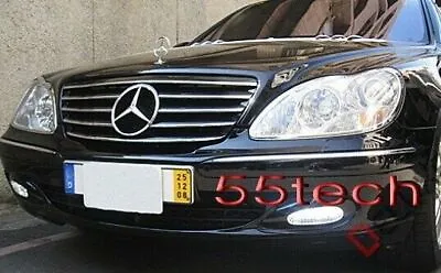 $189.99 • Buy Mercedes Benz W220 S430 S500 Grill Grille S55 03~06 Black 5 Fins CL Style Grille