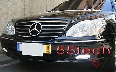 Mercedes Benz W220 S430 S500 Grill Grille S55 03~06 Black 5 Fins CL Style Grille • $180.49