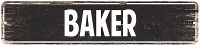 BAKER Personalized Street Sign Home Decor Chic Gift 4x18 104180003092 • $21.95