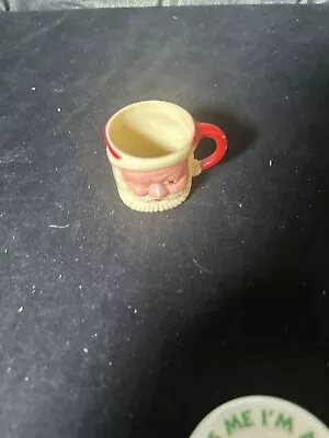 Vintage Miniature Plastic Winking Eye Santa Face Mini Cup Mug 1.5 -ID #116 • $4.19
