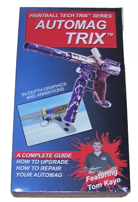 Airgun Designs Automag Minimag Paintball Gun TECH TRIX VIDEO VHS Tom Kaye Mag • $12.95