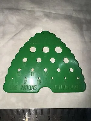 Vintage Lt Green Bakelite Paton's Beehive Knitting Needle Gauge  VGC • $19.31