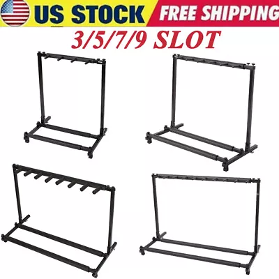 Guitar Rack Stand 3 5 7 9 Holder Guitar Folding Stand Stage Bass Acoustic Guitar • $31.99