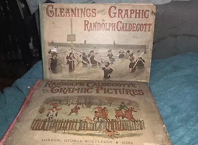 Randolph Caldecott Large Gleanings From The Graphic 1889 & Graphic Pictures 1896 • £29