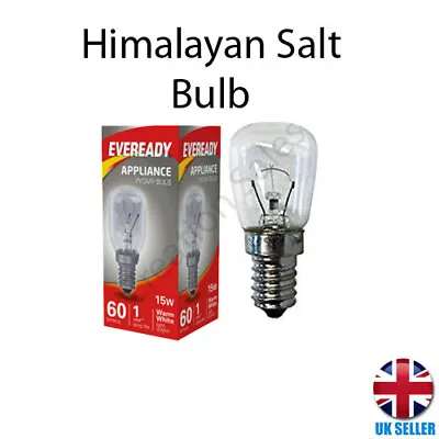 Himalayan Salt Lamp Bulb 15W Appliances Bulb  SES Small Screw E14 Eveready UK • £2.74