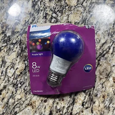 Philips Lighting 8A19/Led/Purple/P/Nd 120V 6/1Bc Led LampA19 Bulb • $11.49