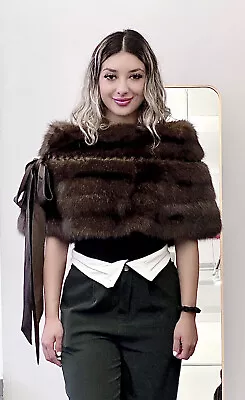 J. Mendel Barguzin Russian Sable Fur Poncho Shrug Wrap Cape 4 Coat Jacket $30k • $6995