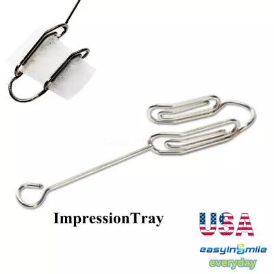 $16.99 • Buy 2Pc Impression Tray Dental Orthodontic Perforated Stainless&50Pc Adsorbent Pad