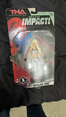 TNA Deluxe IMPACT Jakks Angelina Love Series 5 Action Figure SIGNED • $38.99