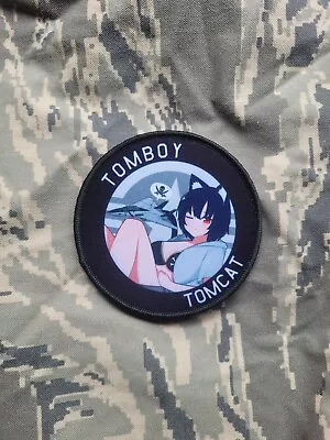 Atamonica - F-14 'Tom Boy' Ace Combat TOP GUN Anime Girl Pinup Morale War Patch • $9.99