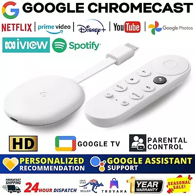 Google Chromecast With Google TV Snow HDTV WiFi HDMI With Remote HD • $79.99