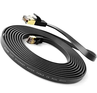 3FT Cat 7 High Speed Ethernet Cable Flat Wire Network Cable W/Speed To 10GB • $2