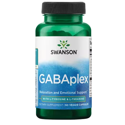 Swanson Gabaplex With L-Tyrosine And L-Theanine 60 Veggie Capsules • $12.59