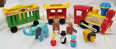 Vintage Fisher Price Little People Circus Train #991 + 4 Animals + 3 People • $30