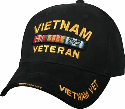 Black Vietnam Veteran Deluxe Low Profile Baseball Hat Cap PREMIUM QUALITY • $10.88