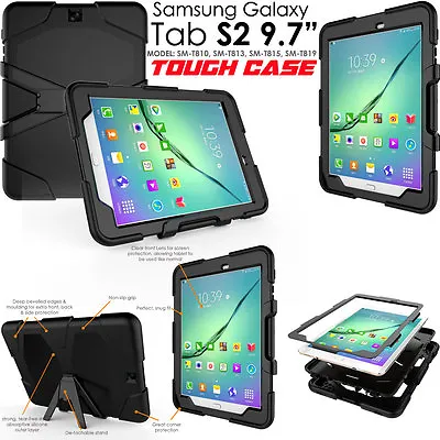 Samsung Galaxy Tab S2 9.7  T810 Tough HEAVY DUTY Shock Protective Survival Case • £11.95