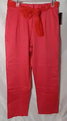 NWT ERIN LONDON PANTS ELCC Elastic Back And Zip Front CORAL Stretch  Size Medium • $18.50