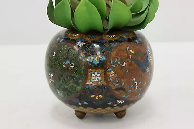 Japanese Vintage Cloisonne Flower Vase Birds #49142 • $65