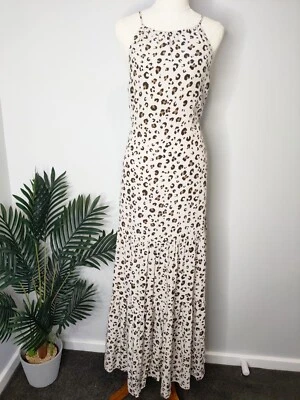 $120 • Buy Tigerlily Anita Maxi Dress Size 6 Silk Snow Leopard BNWT RRP$449