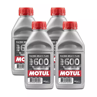 Motul 4Pack 100949 8068HL RBF 600 Factory Line 100% Synthetic Racing Brake Fluid • $65