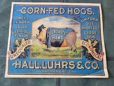 Vintage Hog Ham Butcher Farm Pig Country Store  Poster Sign • $29.99