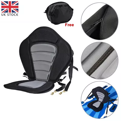 Black Kayak Seat Paddle Cushion Board Back Rest Rest Back Support Cushion Safety • £22.99