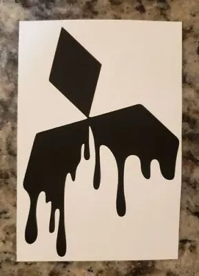 Drip Graffiti Mitsubishi Logo Decal Vinyl Sticker For 3000gt Lancer Evo Eclipse  • $9.86