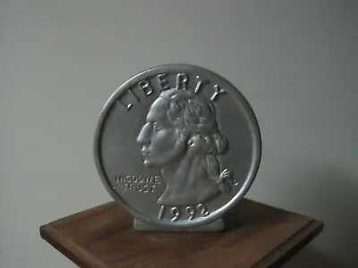 Vintage US Quarter Shaped Bank • $25