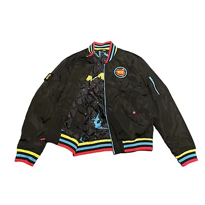MOD Pizza Bomber Varsity Jacket Size L Pac-Man Manager Meeting • $79.95
